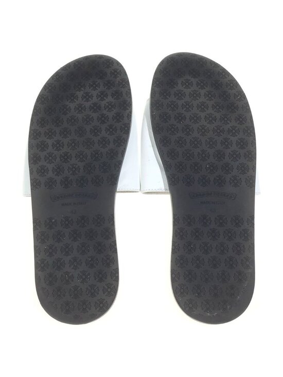 Chrome Hearts CH Slide Leather CH Plus Patch Sandals White